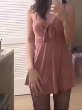 Urban Outfitters Dusty Rose Slip Mini Dress